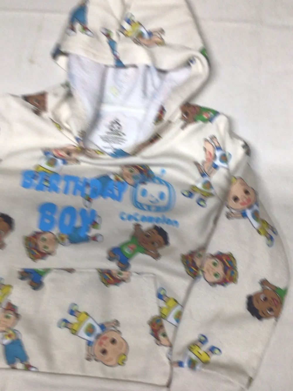 Old Navy Cream Hoodie with Blue 